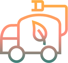 Multicolored Energy Efficient Truck Icon