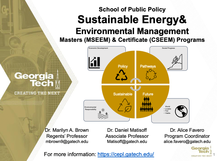 Title slide of the MSEEM informational PowerPoint