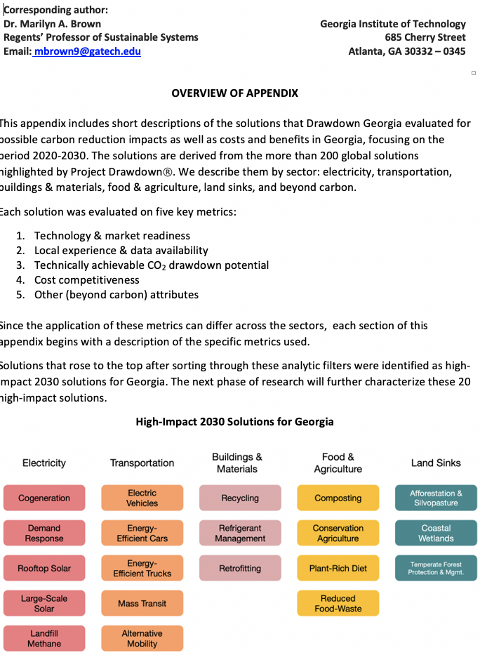 Appendix To Translating A Global Emissions Reduction Framework For Sub National Climate Action A Case Study From The State